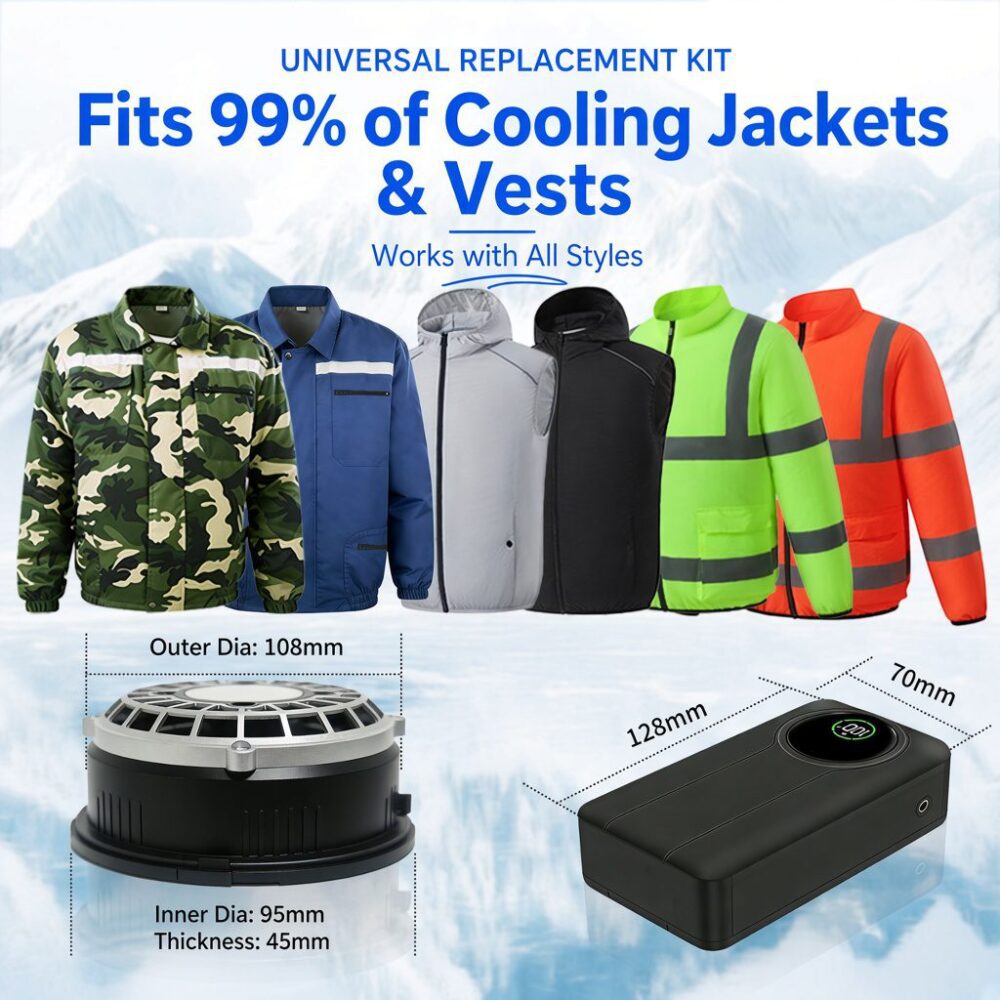 50V Cooling Plate Cooling Work Clothes, Intelligent Semiconductor Refrigeration Workwear for Men Women - Image 3
