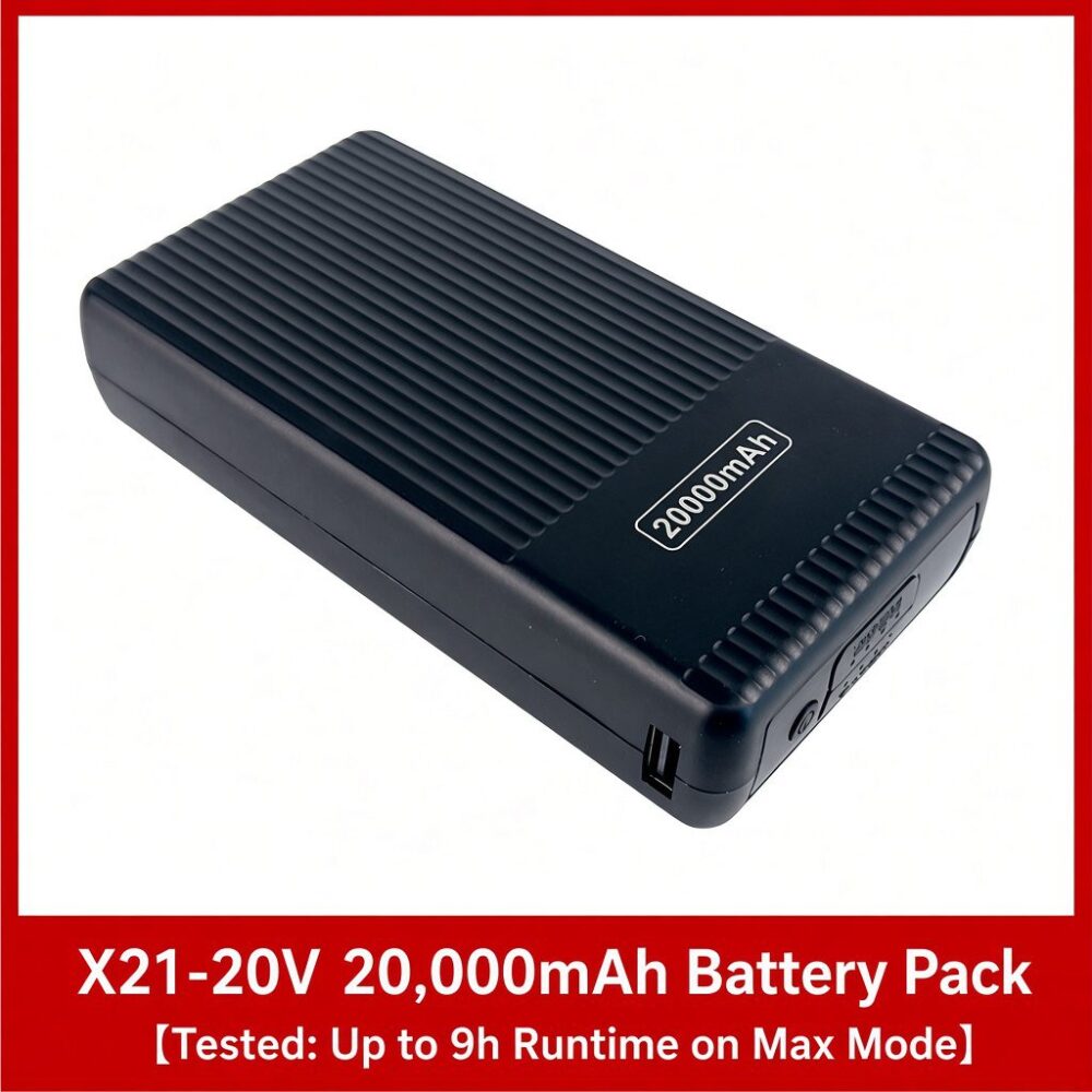 X21-20V Cooling Work Clothes Battery | 20000mAh 20V Power Supply & S9-20V Brushless Fan - Image 8