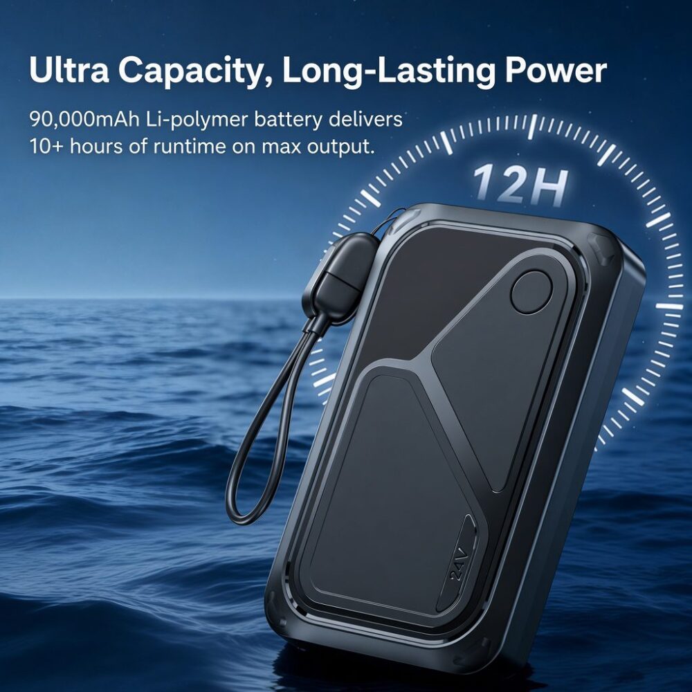 MLS Full Fan & Power Bank Accessories for Cooling Work Clothes, Pure Ternary Lithium Battery with Long Runtime - Image 2