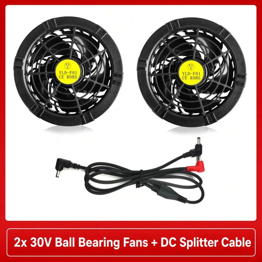 30V 24000mAh Lithium Battery Kit | Powerful Brushless Fan for Cooling Work Garments - Image 6