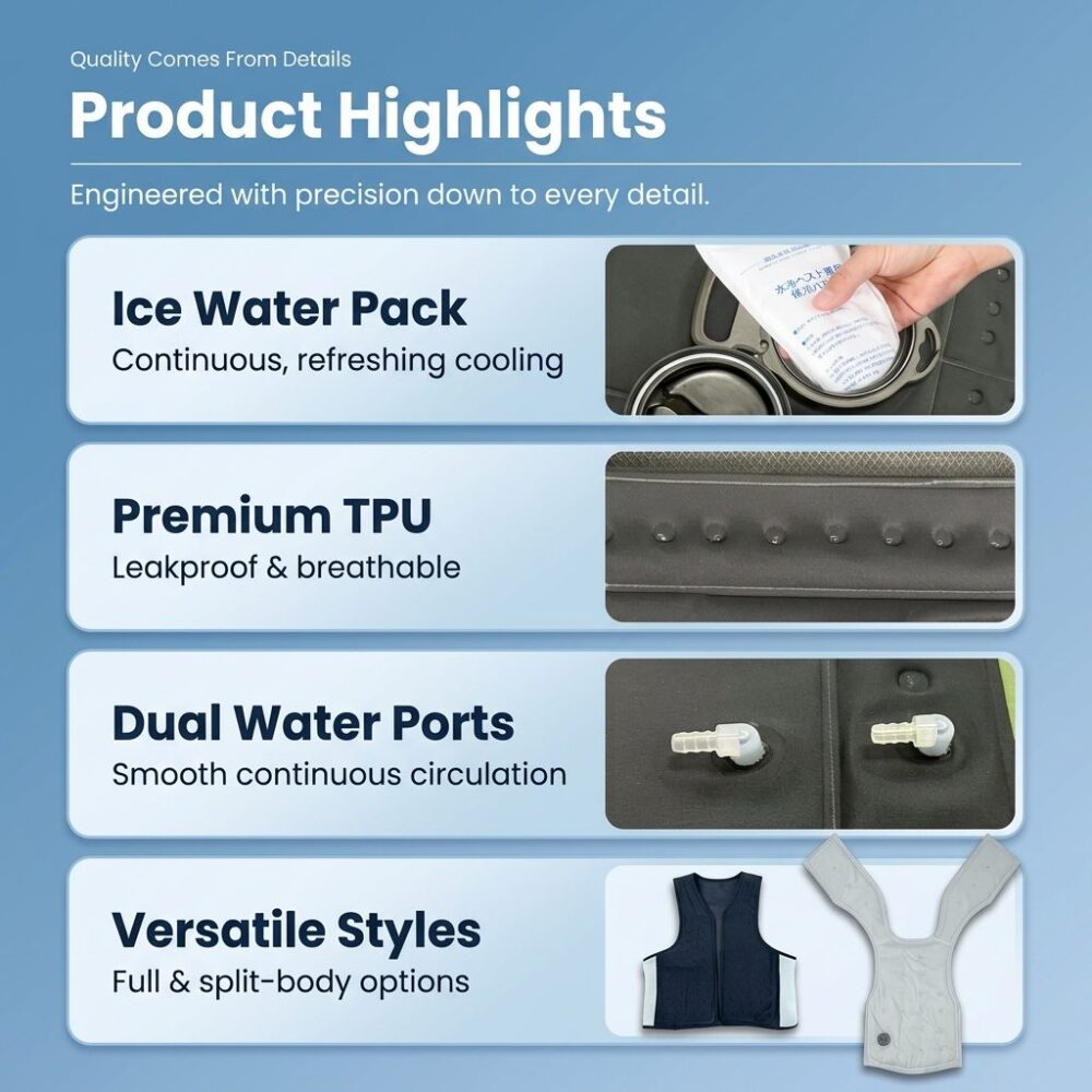 Evaporative Cooling Vest, Hot Selling Cross-Border High Temperature Cooling Waistcoat for Outdoor Work - Image 11