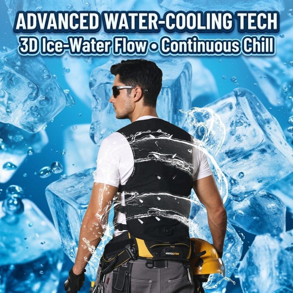 Evaporative Cooling Vest Dry Style, Physical Evaporation Cooling Work Waistcoat for High Temperature Duty - Image 6