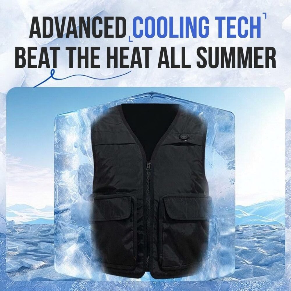 Men's Water Circulation Cooling Vest, Ice Pack Cooling Air Condition Work Vest for Summer Heat Prevention - Image 6