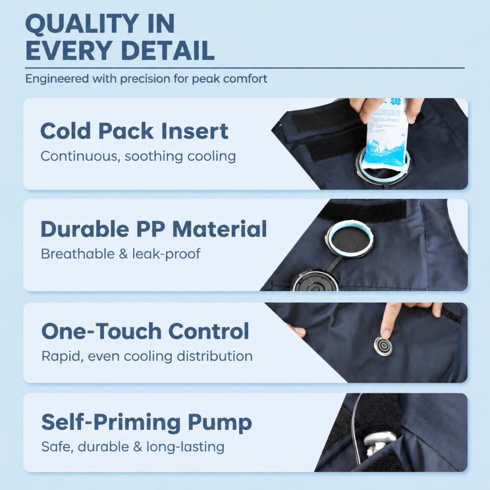 Backpack Style Water Circulation Cooling Vest, Unisex Water Cooling Waistcoat for Outdoor Sports - Image 6