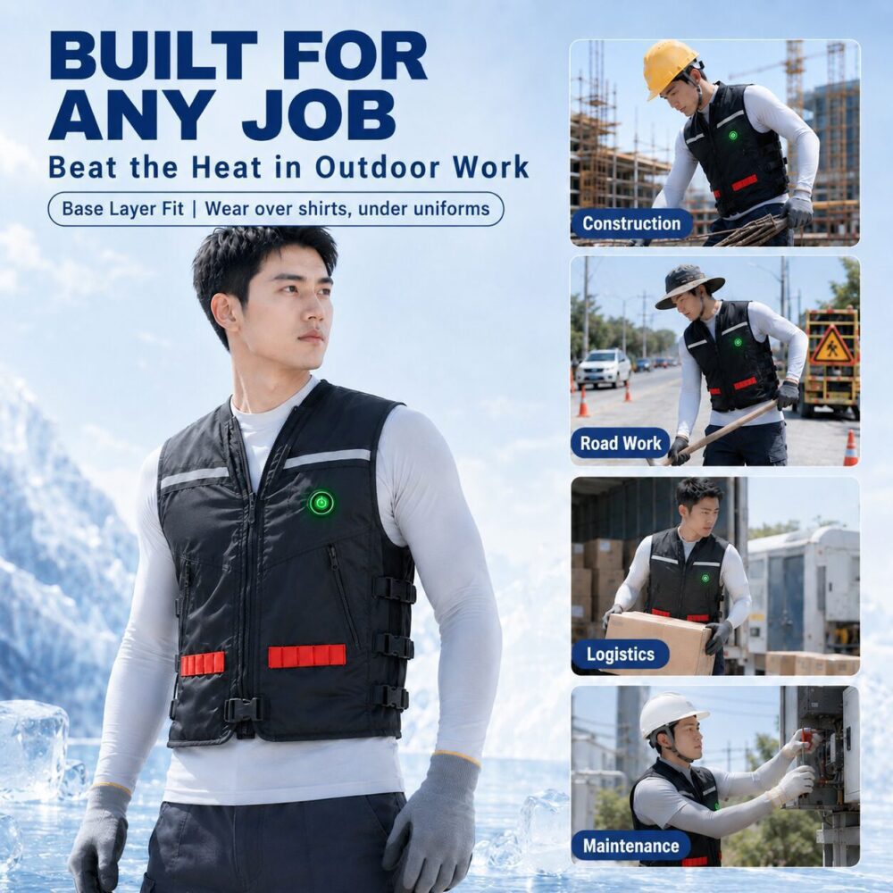 EC-A-052 Evaporative Cooling Garment, Water Evaporation Heat Resistant Functional Work Clothes - Image 15
