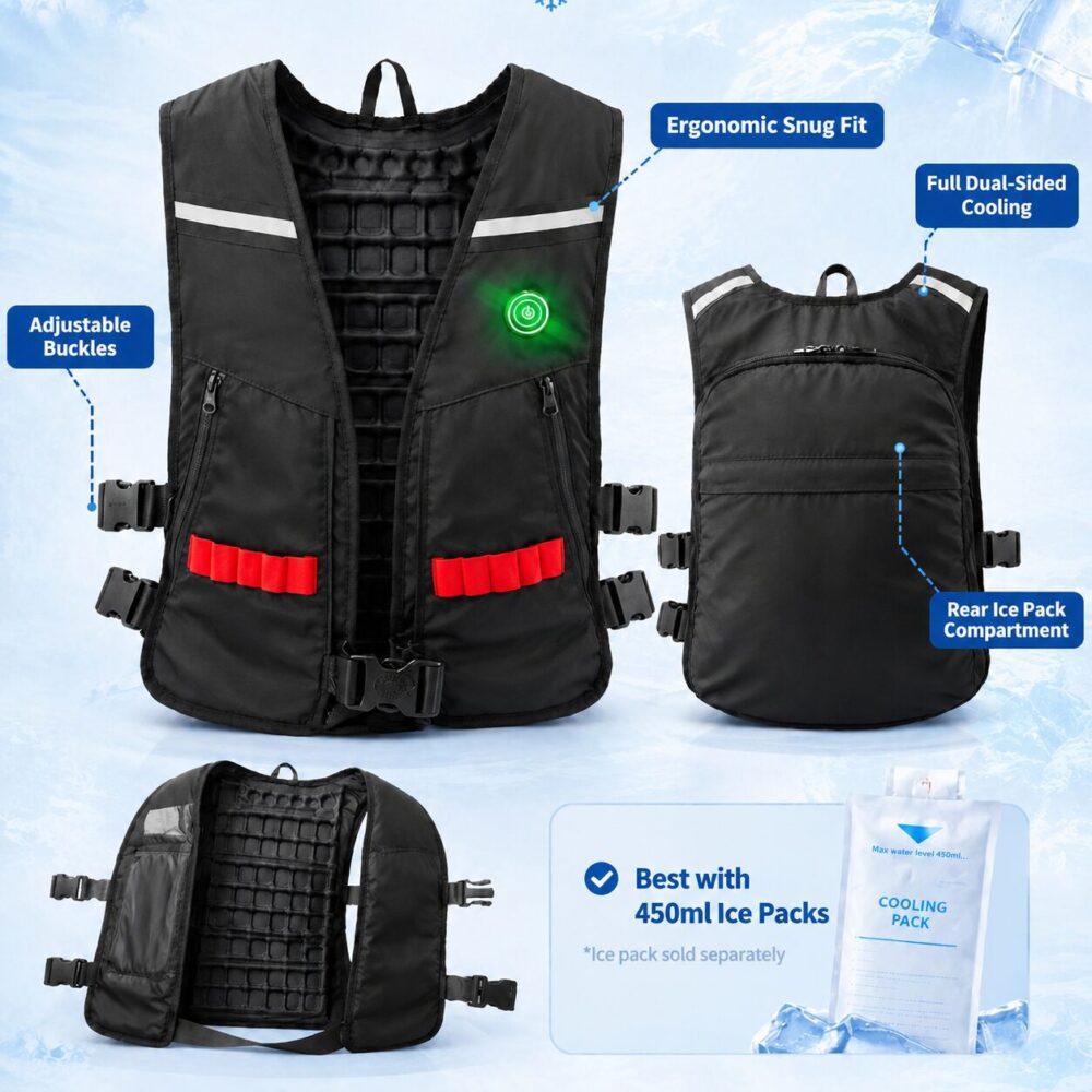 EC-A-052 Evaporative Cooling Garment, Water Evaporation Heat Resistant Functional Work Clothes - Image 14