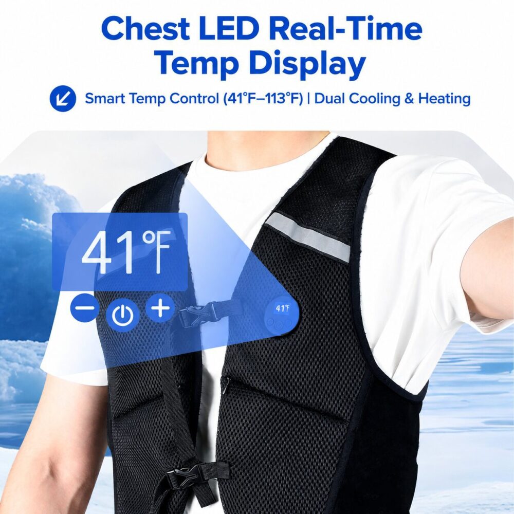 Smart TEC Semiconductor Air Conditioning Vest, Split Cooling & Heating Dual Function Temperature Control Garment - Image 8