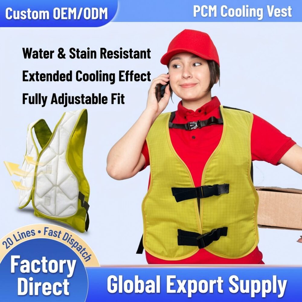 Summer Outdoor Protective PCM Cooling Vest, Constant Temperature Breathable Cold Sensation Waistcoat - Image 7